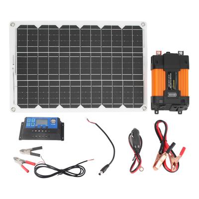 Portable Solar Power System 4000W Power Inverter 30A 12V 24V Solar Charge Controller 18W 18V Solar Panel Kit 300W 12V