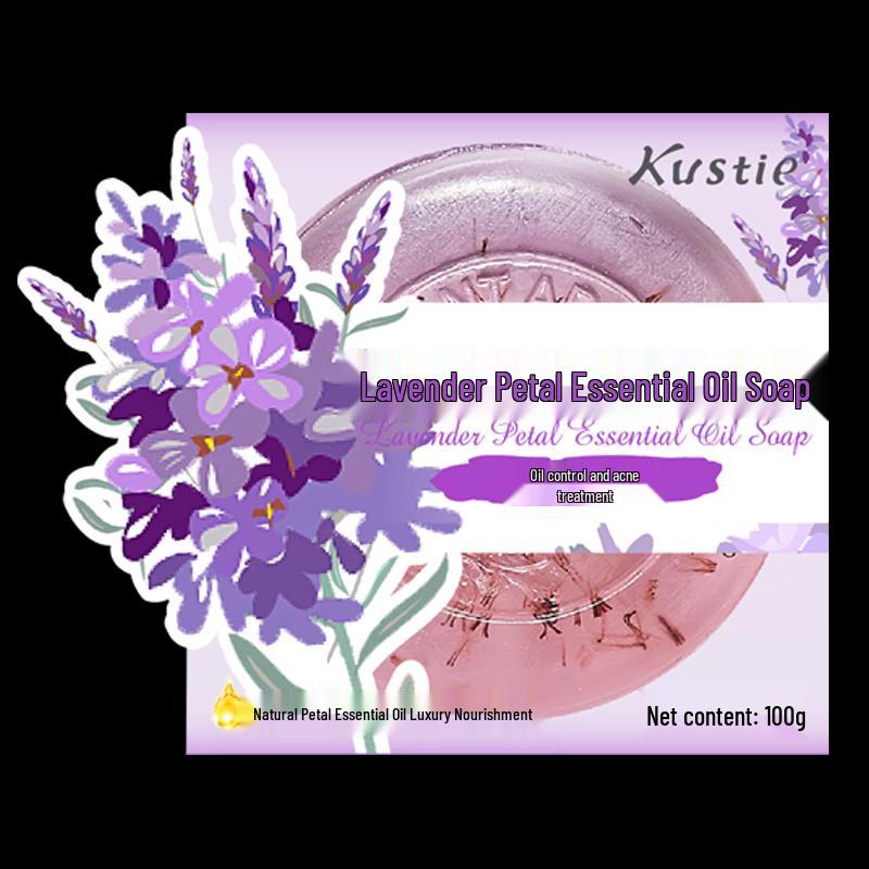 Kustie Lavender Petal Essential Oil Soap 100g