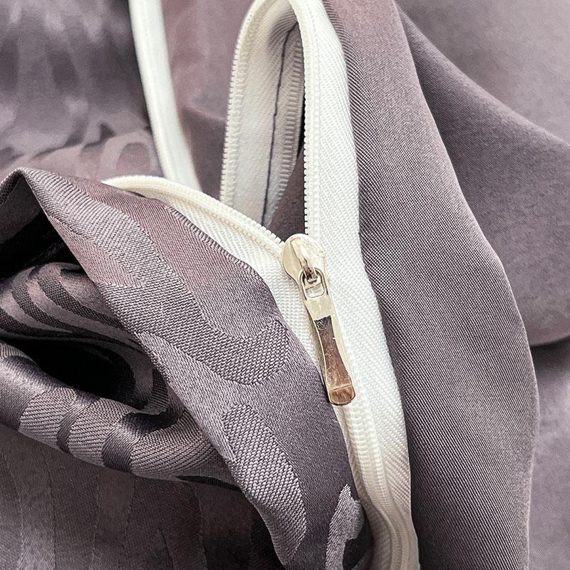 Luxury Glossy Jacquard Duvet Cover Set High-Quality Solid Satin Soft Quilt Cover Kits Four Seasons Home Accessories for Bedroom