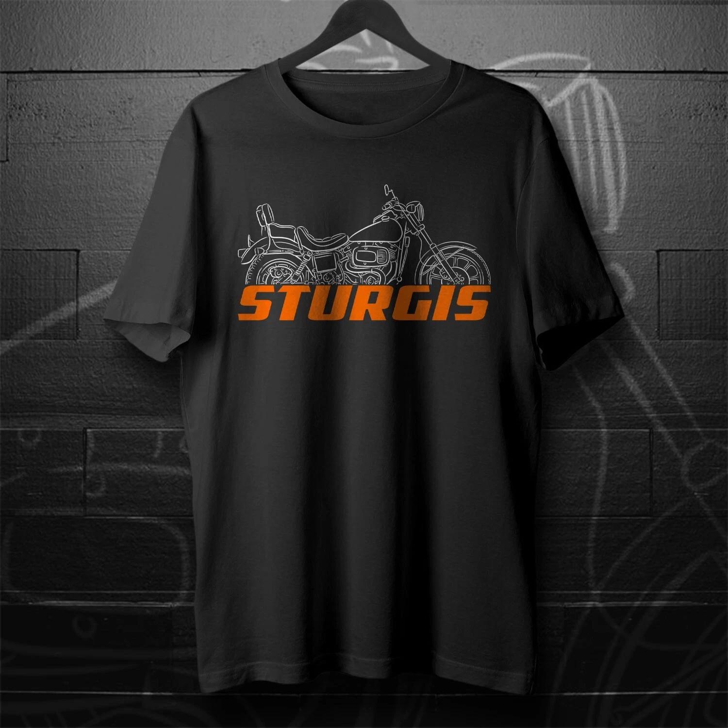 Black men s and women s T-shirt For Harley-Davidson FXB Sturgis 1980-1982- Motorcycle S
