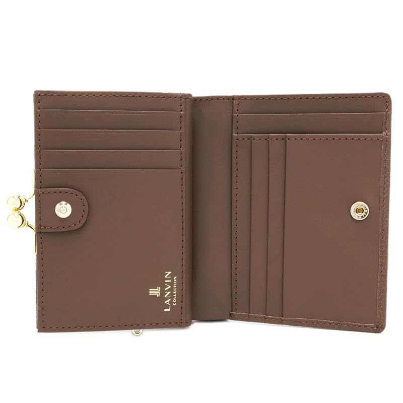 Lanvin Collection Leger Purse Bifold Wallet 65-6255 Mocha