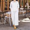 ZANZEA Women 3/4 Sleeve Blouse and Pants Casual Two Piece Suit Set