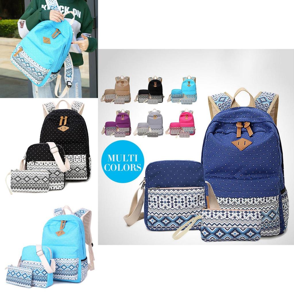 Stylish Premium Quality 3pcs/set Backpack Women Travel Bookbags School Bags For Teenage Girls