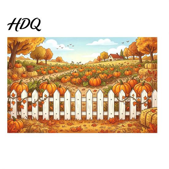 Indoor Outdoor Holiday Party Supplies 70 x 45 Inch Fall Pumpkin Backdrop Autumn Harvest Gnome Reusable Thanksgiving Banner for Home Scarecrow