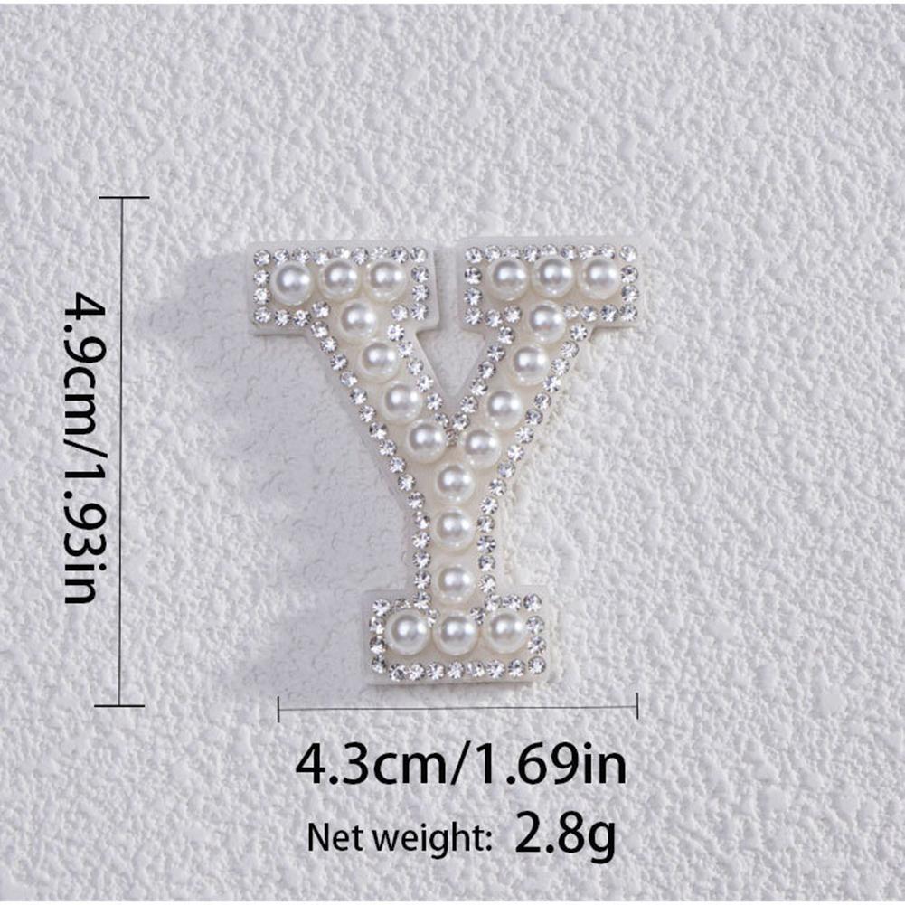 Pearl Letters Clothes Letter Alphabet Embroidery Sparkle