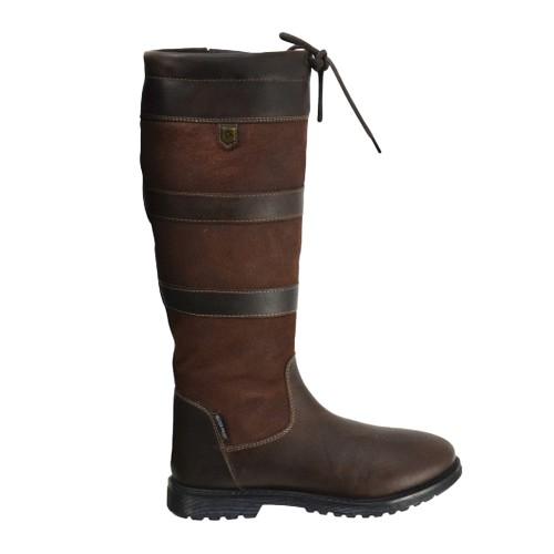 Hy Womens/Ladies Hurdlow Long Buffalo Leather Country Boots cm marrone