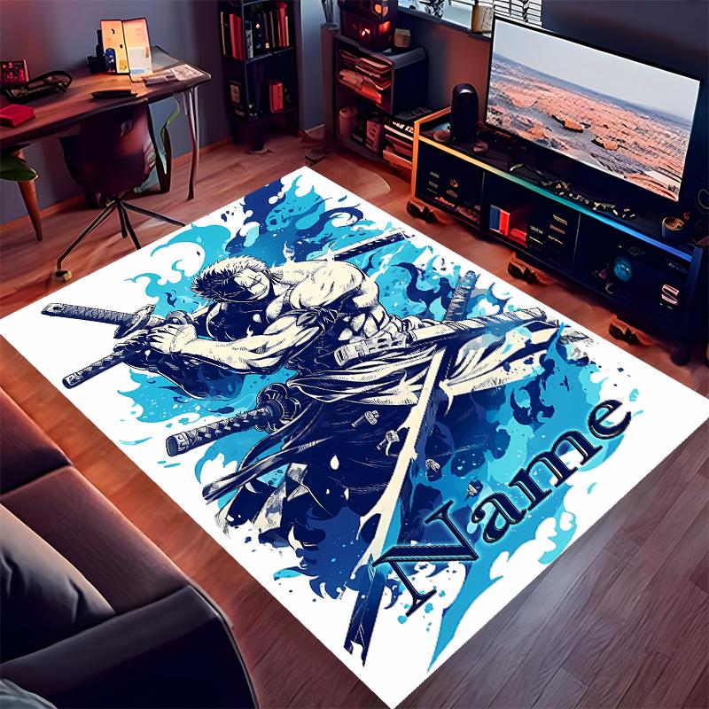 Custom personalization Zoro the Pirate King Print Area Rug - Soft, Washable Non-Slip Indoor Mat,Living Room,Home&Office Decorative Rug