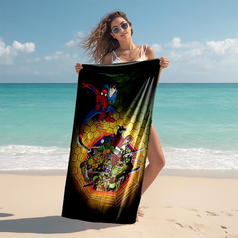 1pc Superhero Adventures Unite Microfiber Beach Towels Quick Dry Towel Sand Beach Towels Pool for Travel Swim Pool. S07210155