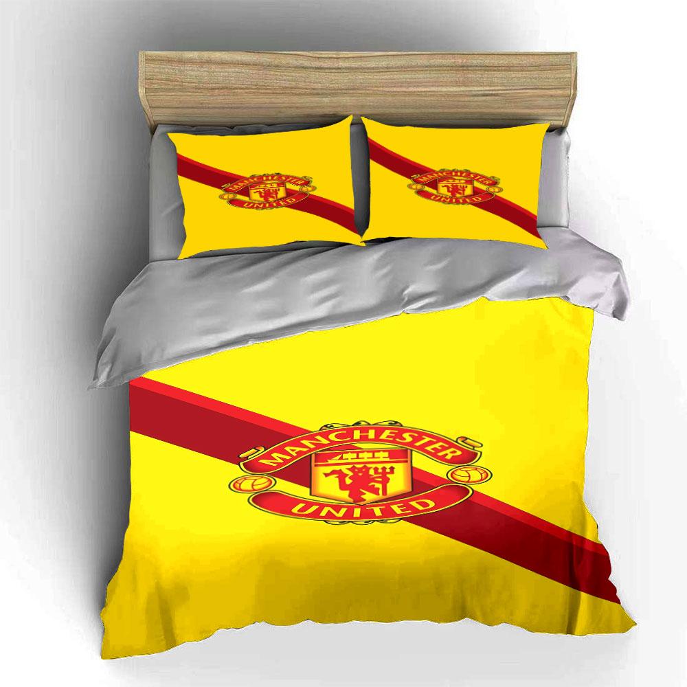 Manchester United Emblem Design. Bettwäsche-Sets Bettbezug-Sets Bettbezüge Kissenbezüge(1 * Bettbezug 2 * Kissenbezüge ohne Bettdecke)