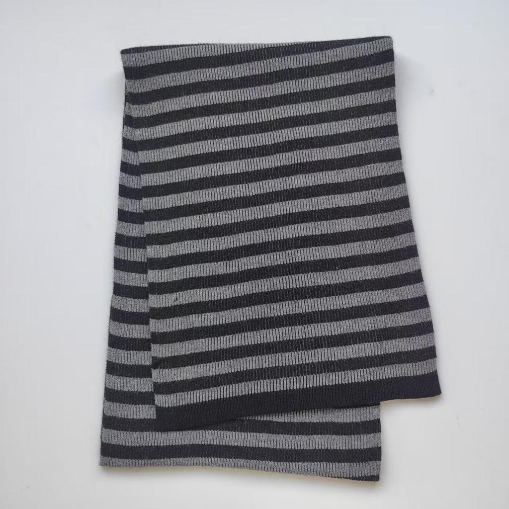 Retro Gestreifter Dickstrick Unisex Snood - Warm & Vielseitig für Herbst/Winter