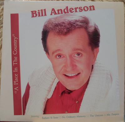 Disc LP BILL ANDERSON - Un loc la țară BAPF002 Whispering Bill 1986 SUA Country Uzat