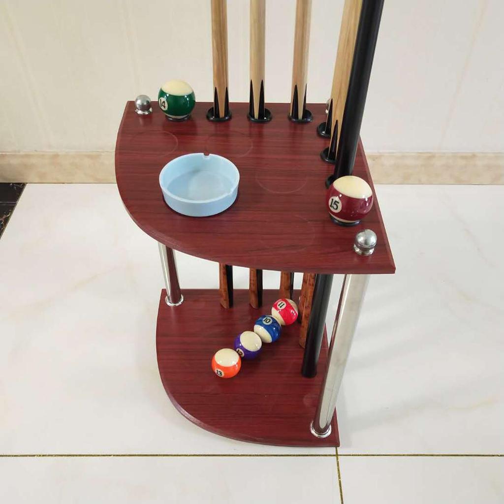 Billiard Pool Cue Rack, Corner Holder, Freestanding Rod Organizer Table Storage Holder