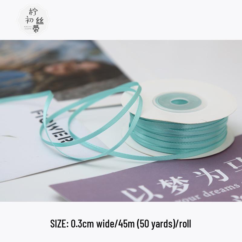 3mm Premium Double-Sided Satin Polyester Ribbon for Wedding Bows and Gift Packaging