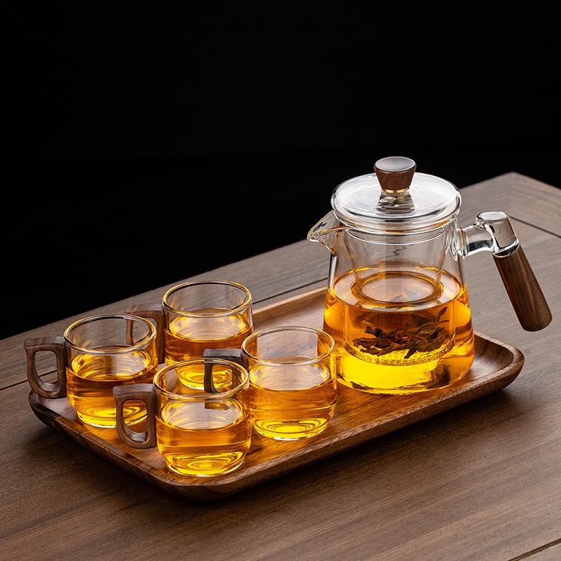 2025 Thickened Glass Tea Infuser Pot - Heat-Resistant Tea Brewer with Water Separation for Home or Office
