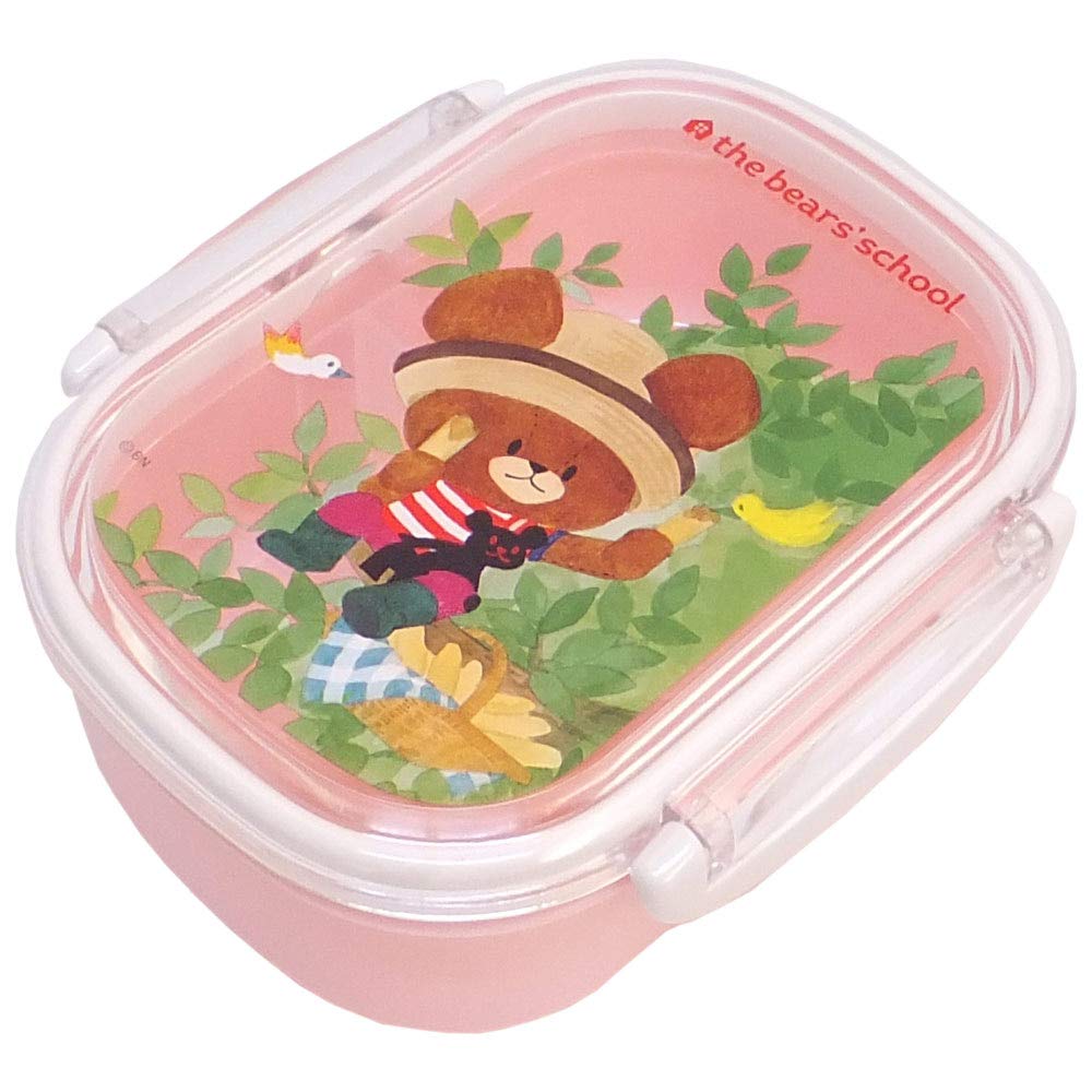 

Square The Bears School Lunch Box 270ml The Bears School Kindergarten Entrance Lunch Box Lunch Excursion Meal School Picnic KS21-3 персиковый