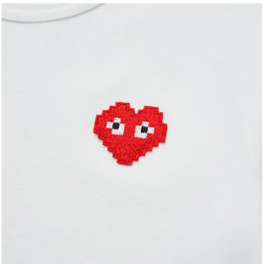 Comme DeS GarconS P1t322 3 Play Red Pixel Heart Waffen Men S Short Sleeve Tee