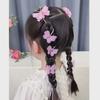 Handmade Butterfly Pearl Chain Braided Hairpin: Fairy Princess Style