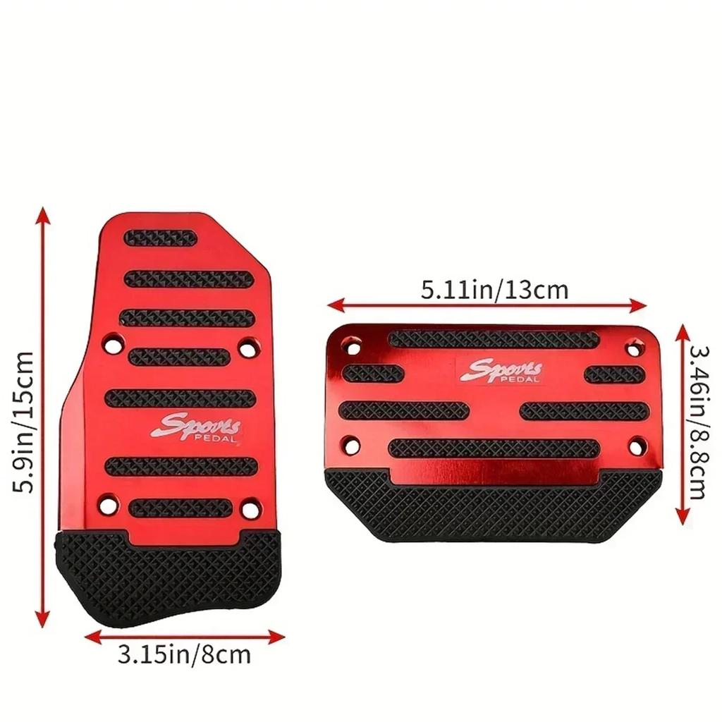 Universal Automobile Foot Pedal Automobile Non-slip Foot Pedal Aluminum Manual/automatic Throttle Brake Pedal Cover Set