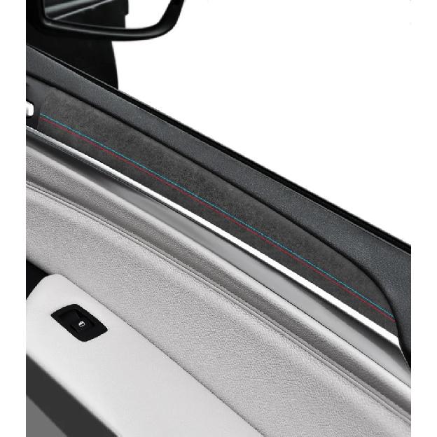 For BMW X5 E70 X6 E71 Made of Alcantara Car Interior Door Panel Trim Strips Performance Stickers 4pcs Auto Tuning Accessories