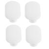 4Pcs Toilet Seat Bumpers Noise Dampening Shock Absorbing Pads Quiet Close Toilet Lid Buffer 1.57x0.63 White Bathroom Hardware