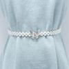 Stretch Elastic Band Pearl Waist Chain Pearl Beads Elastic Waistband Rhinestone Decor Strap  Party