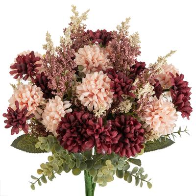 Artificial Flower Lavender Ball Chrysanthemum Combination Bouquet Home BedroomDecoration Wedding Dining Table Centerpiece Bridal