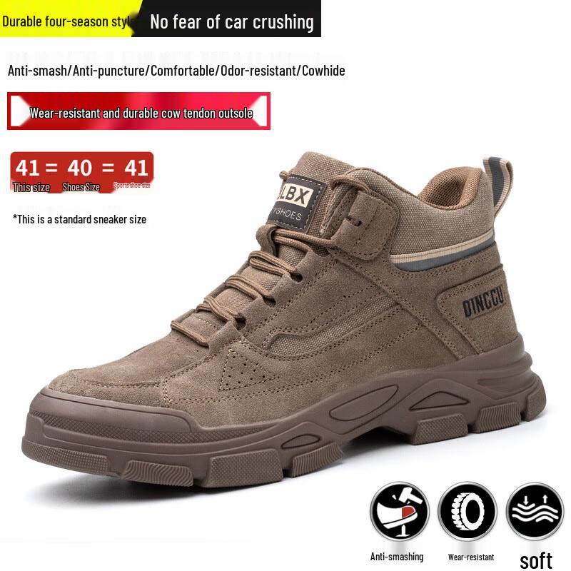 Ruima Men s High-Top Steel Toe Safety Work Boots 40