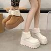 Fashion Women's Height Increase Snow Boots 2025 Winter Plush Thicken Warm Short Boots Comfortable Fashion Outdoor Non Slip Cotton Shoes