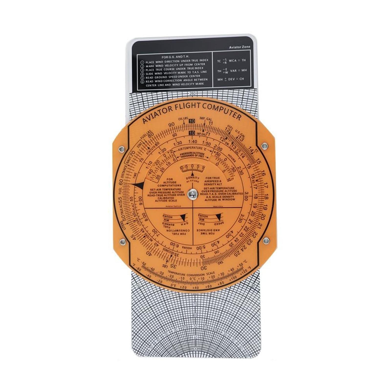

Aviation Navigation Plotter With 360 Degree Rotation And Slide Ruler For Flight Planning, Transparent ABS Material One Size