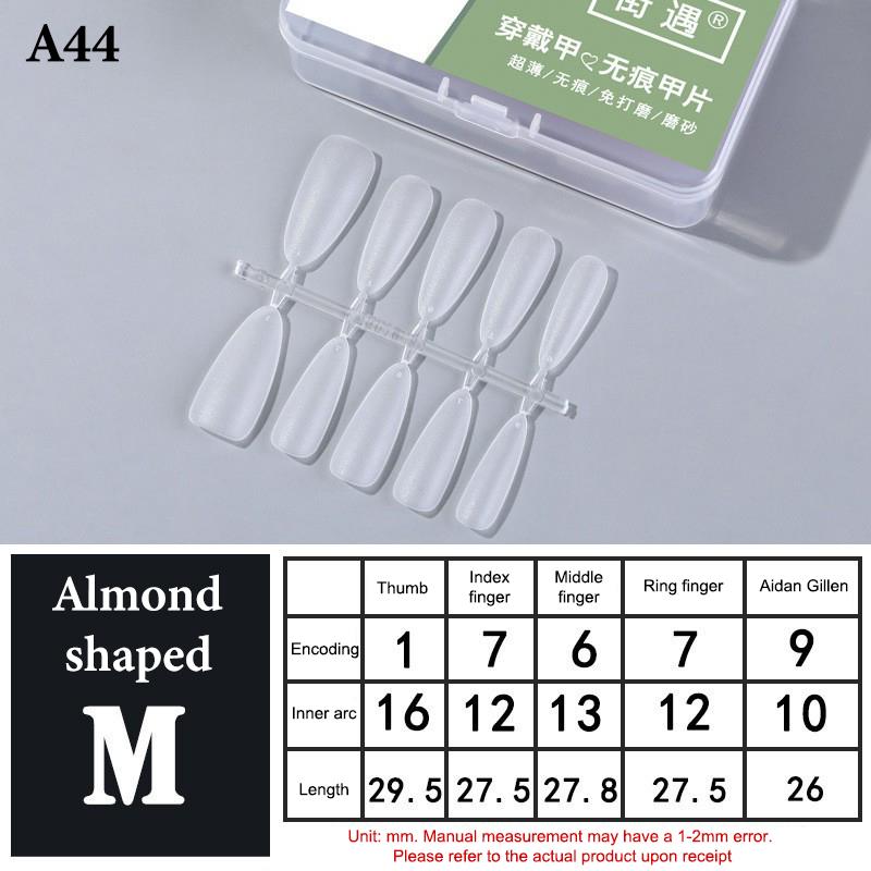 

100Pcs/box Fake Nails No Polishing No Trace Thin Demal Press On Nail Tips For Extension Home DIY