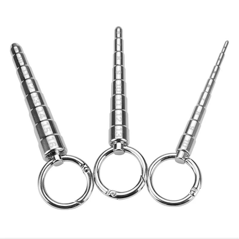 Horse Eye Stick Pagoda Stainless Steel Dilator Penis Plug Urethral Bead Urine Plugging Rod Metal Horse Eye Expander Sex Toys