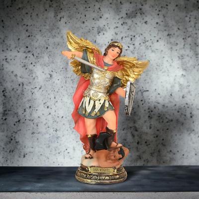 Pryskyřičná socha svatého Michaela, idol archanděla, ideální pro domácnost, kancelář, modlitebnu, dárky a dekorace, 6 palců, idol NOVINKA