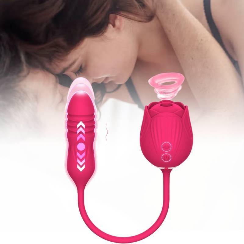 Sensual Dual-head Rose Massager For Women Eco-friendly Silicone Adult Toy
