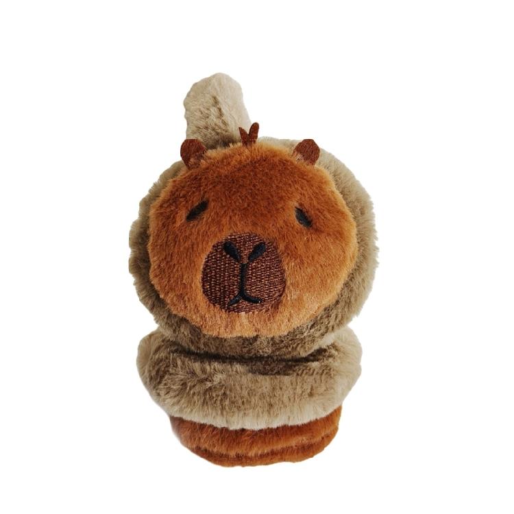 Plush Capybara Ear Warmers Fashion Portable Animal Earmuffs for Women and Girls Foldable Thick Earflaps Accessories