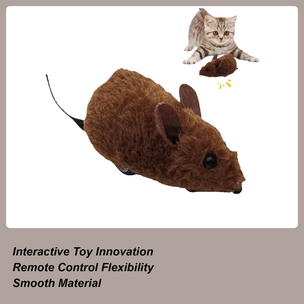 Electric Mice Cat Toy Automatic Squeaky Interactive Kitten Toys Stimulating Cat Moving Mice with Squeaky Sound for Exercise