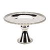 Footed Dessert Serving Tray Stainless Steel Ice Cream Cake Fruit Plate for Afternoon Tea Home Party