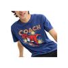 Coach FW25 Washed Cotton Dinosaur Print Crew Neck Short Sleeve T-Shirt Men Tops CCV60-P0R