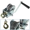 Silver High Carbon Steel 800 Lbs with 26ft Wire Rope and Hook for Trailer & Boat