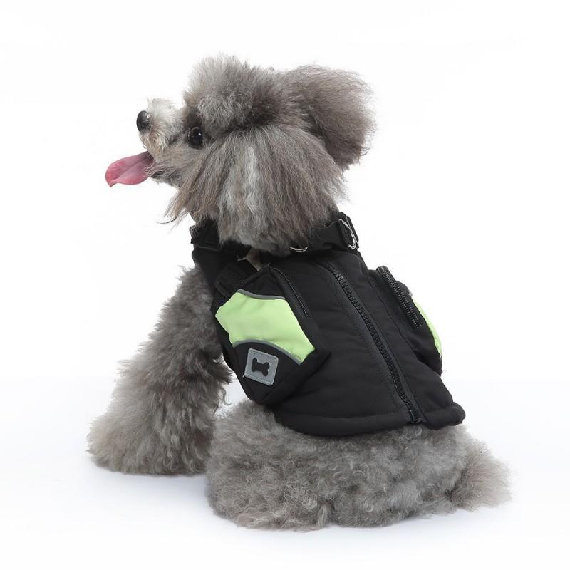 Winter Pet Dog Jacket Warm Cotton Coat With Front Zipper Small Medium Dogs