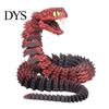 Imaginative Play Animals 3D Printed Snake Articulated Toy, Flexible Jointed Serpent Figurine, Realistic Animal Figurines Fidget Stress Reliever