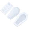 3Pcs Halloween Silicone Mold Skeleton Coffin Shape Wide Application Resilient Halloween Fondant Molds
