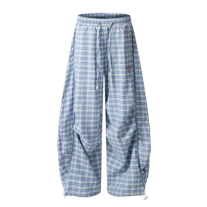 

Женские брюки Большие размеры Повседневные брюки Клетчатые прямые брюки Свободные повседневные брюки XS