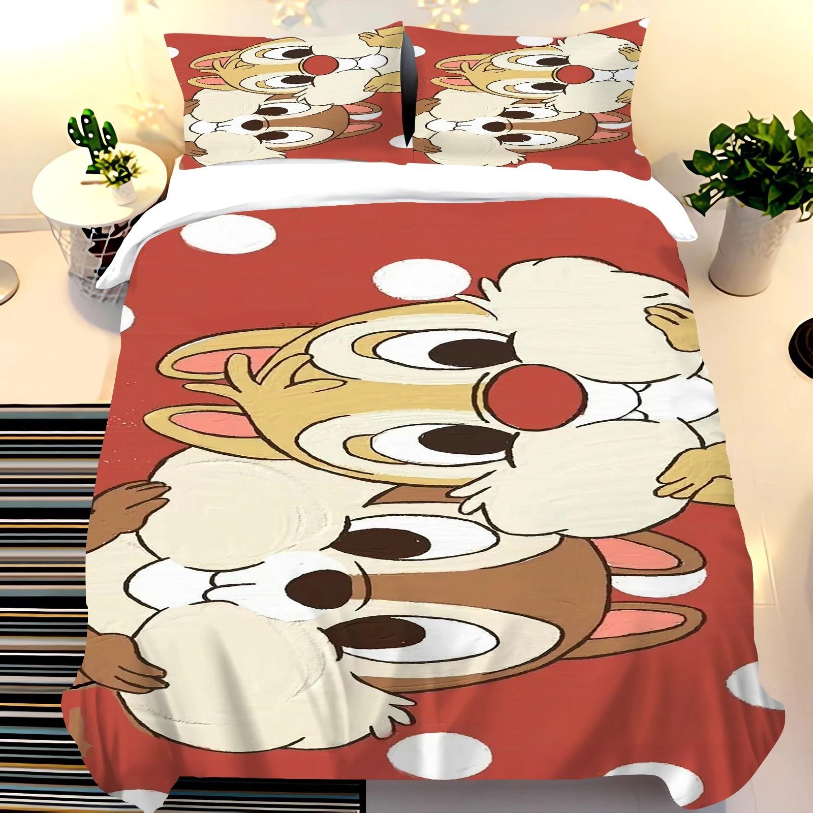 

3D Print Squirrel Bedding Set Single Twin Full Queen King Size Duvet Cover Sets for Adult Kid Bedroom EU Twin 135x200cm