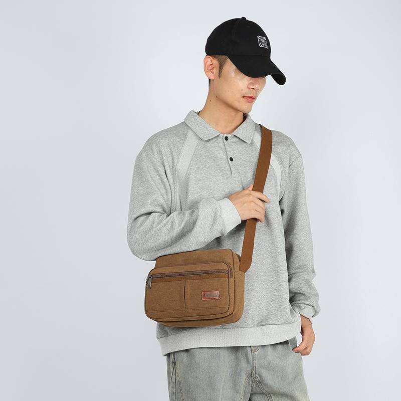 Fashion Canvas Single Shoulder Bag Unisex Travel Crossbody Bag Outdoor Casual Satchel Vintage Messenger Bags
