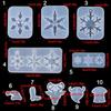 DIY Crafts Hanging Snowflake Resin Molds Epoxy Resin Mold Christmas Gift Silicone Pendant