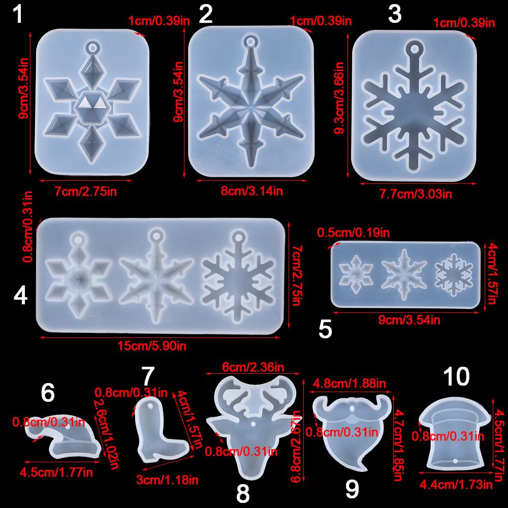 DIY Crafts Hanging Snowflake Resin Molds Epoxy Resin Mold Christmas Gift Silicone Pendant