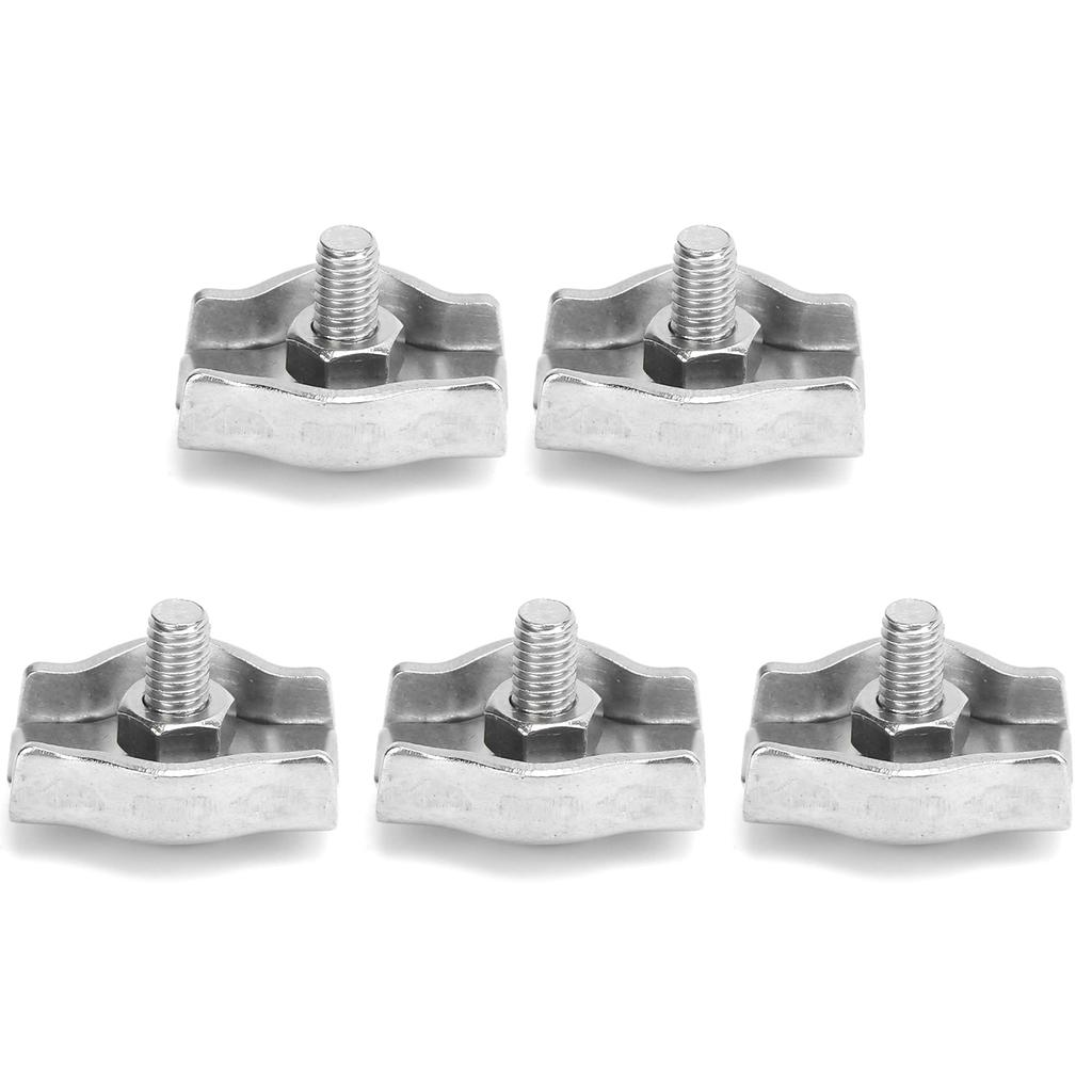 5PCS Rope Clamp Simplex Stainless Steel Marine Hardware Fixation for Forestry Machinery6mm 0.24in