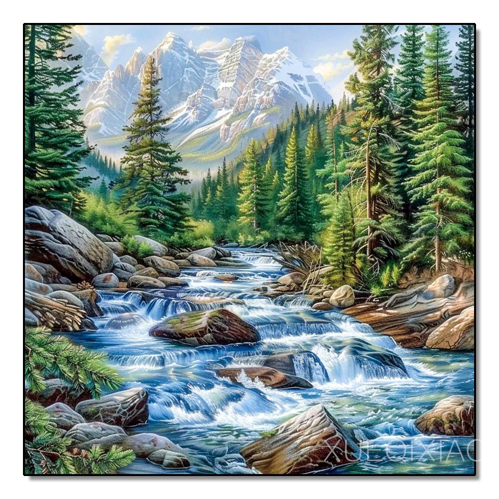 DIY Plná kulatá/čtvercová vrtačka Krajina Diamantová malba 5D Venkovská scenérie Domácí dekorace Umělecké řemeslo Kamínky Sada pro křížkovou výšivku