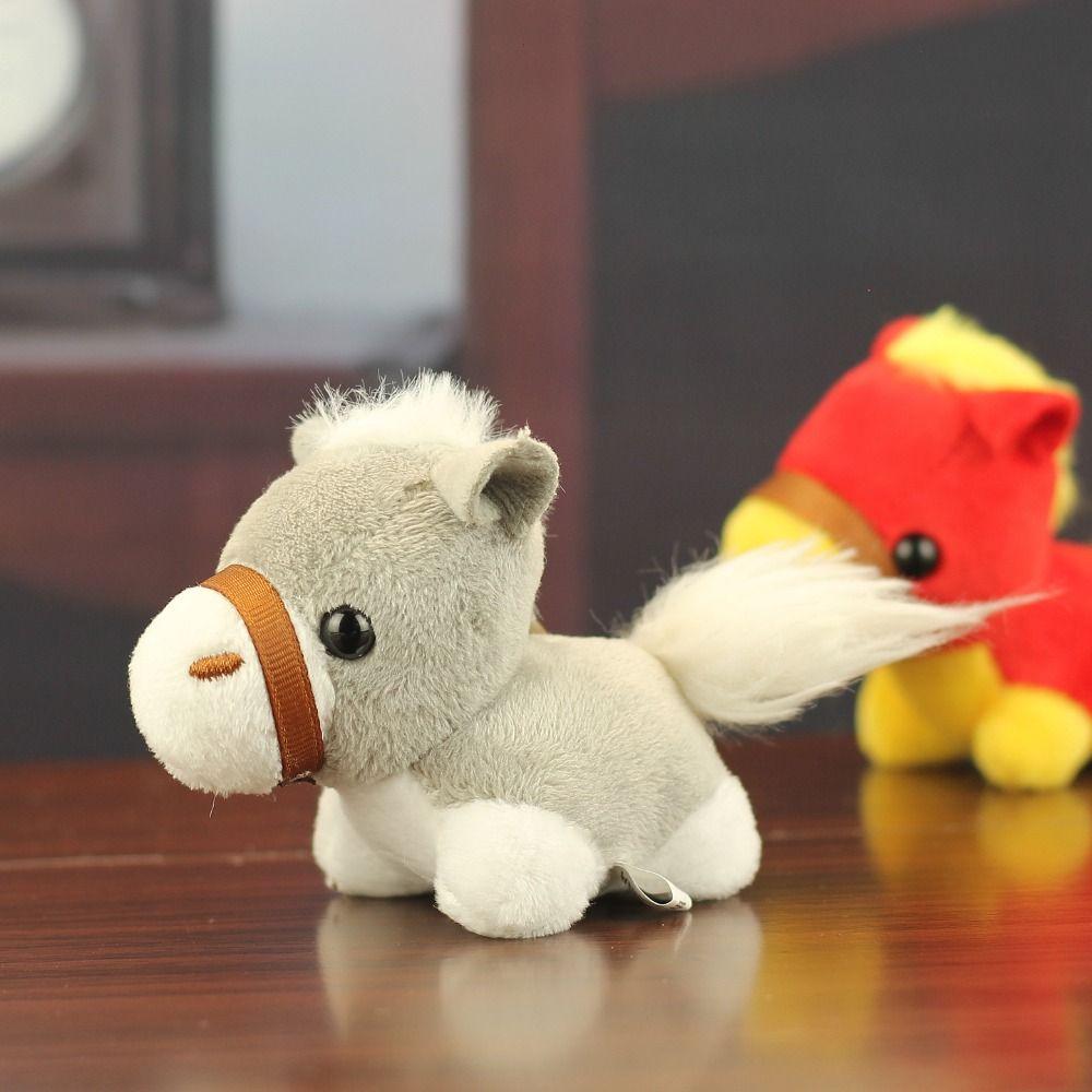 Mascot Dolls Plush Horse Keychain Mini Plush Horse Doll Pendant Zodiac Pony Figurine  Festive Decor