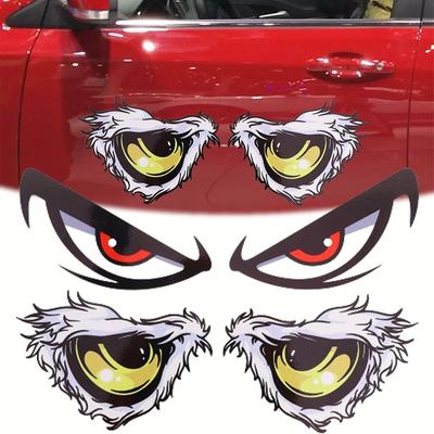 Adesivos de carro de animais 3D, espelho retrovisor de carro, para-choque, adesivos decorativos engraçados, adesivos de bloqueio de arranhões no corpo, decalques de desenhos animados